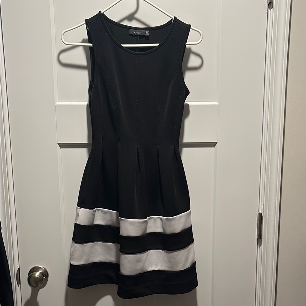 Apt. 9 Black and White Sleeveless Fit & Flare Dress